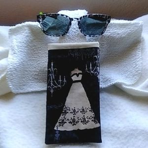 Leopard Print w/case Black/Clear Sunglasses